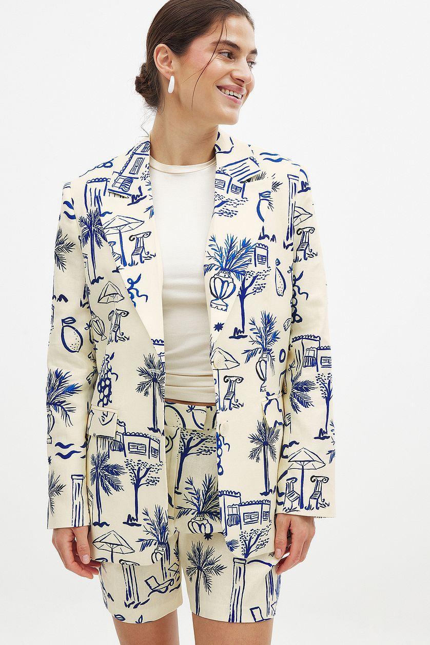 Printed Blazer Product Image