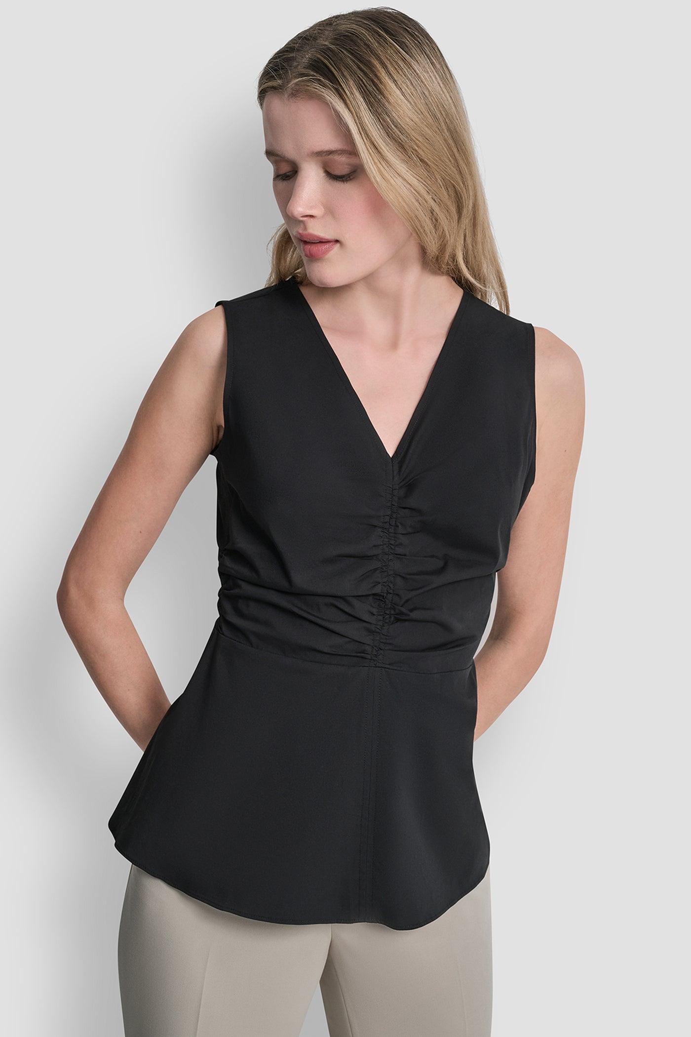 FRONT RUCHED SLEEVELESS TOP Product Image