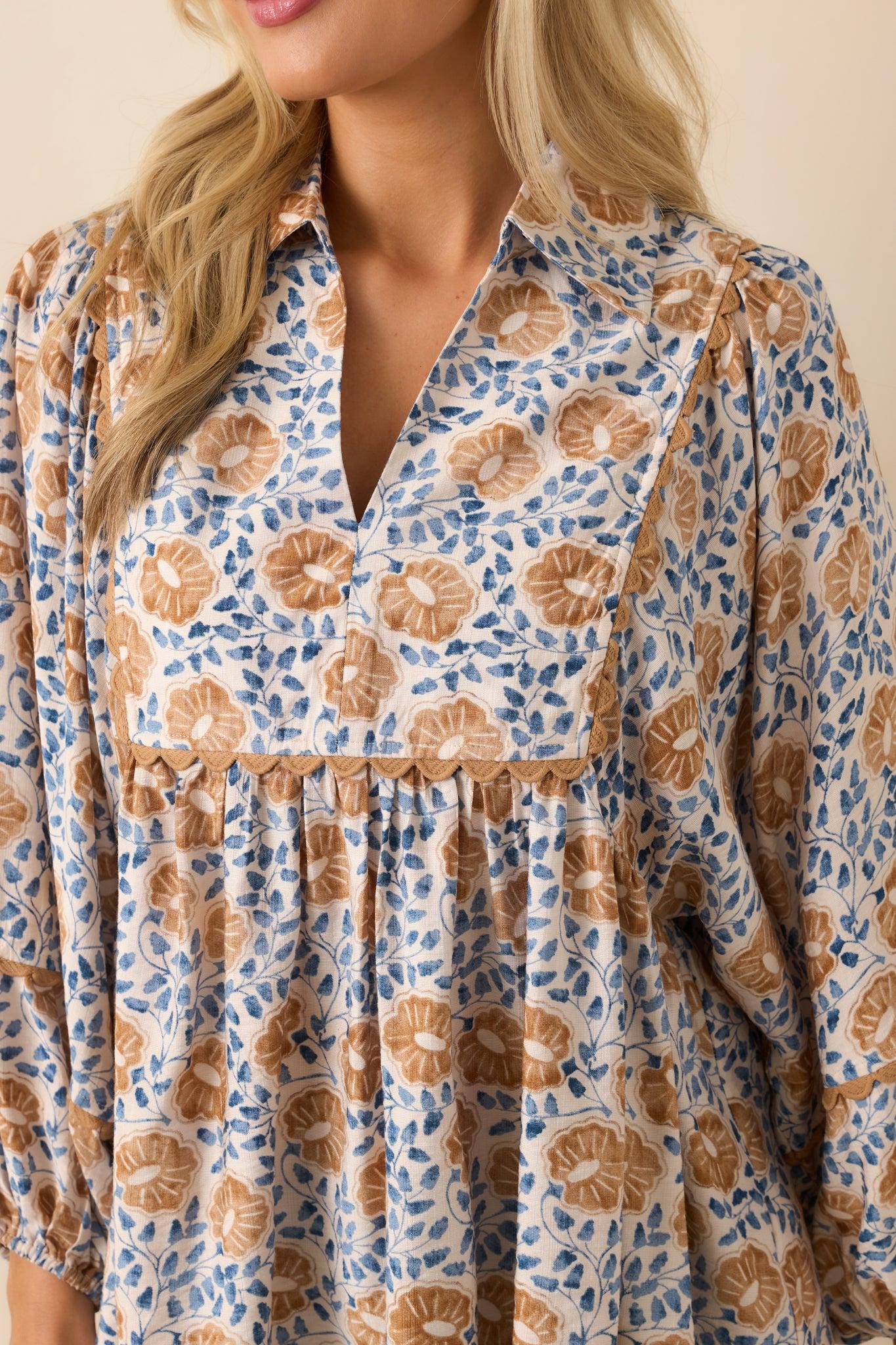 All Yours Honey Yellow Multi Floral Print Top Product Image