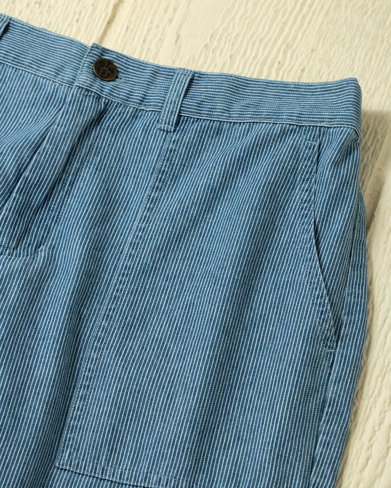 Ventura Pant in Denim Blue Hickory Stripe Product Image