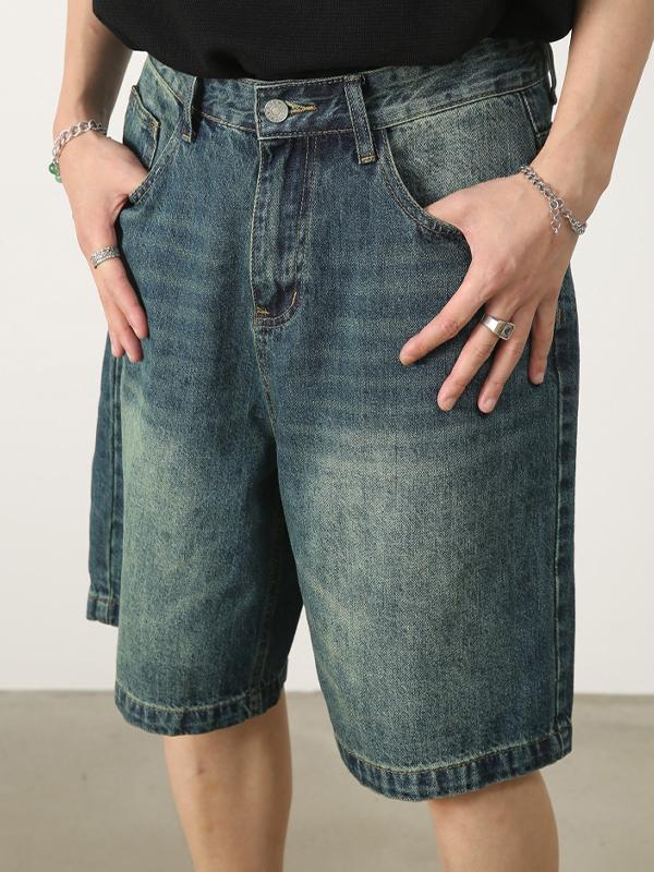 Men's Loose Casual Denim Shorts Product Image