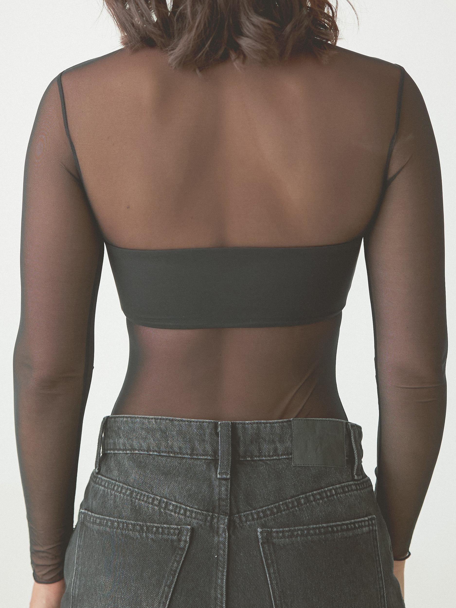 Mesh Bandeau Long Sleeve Bramisuit Product Image