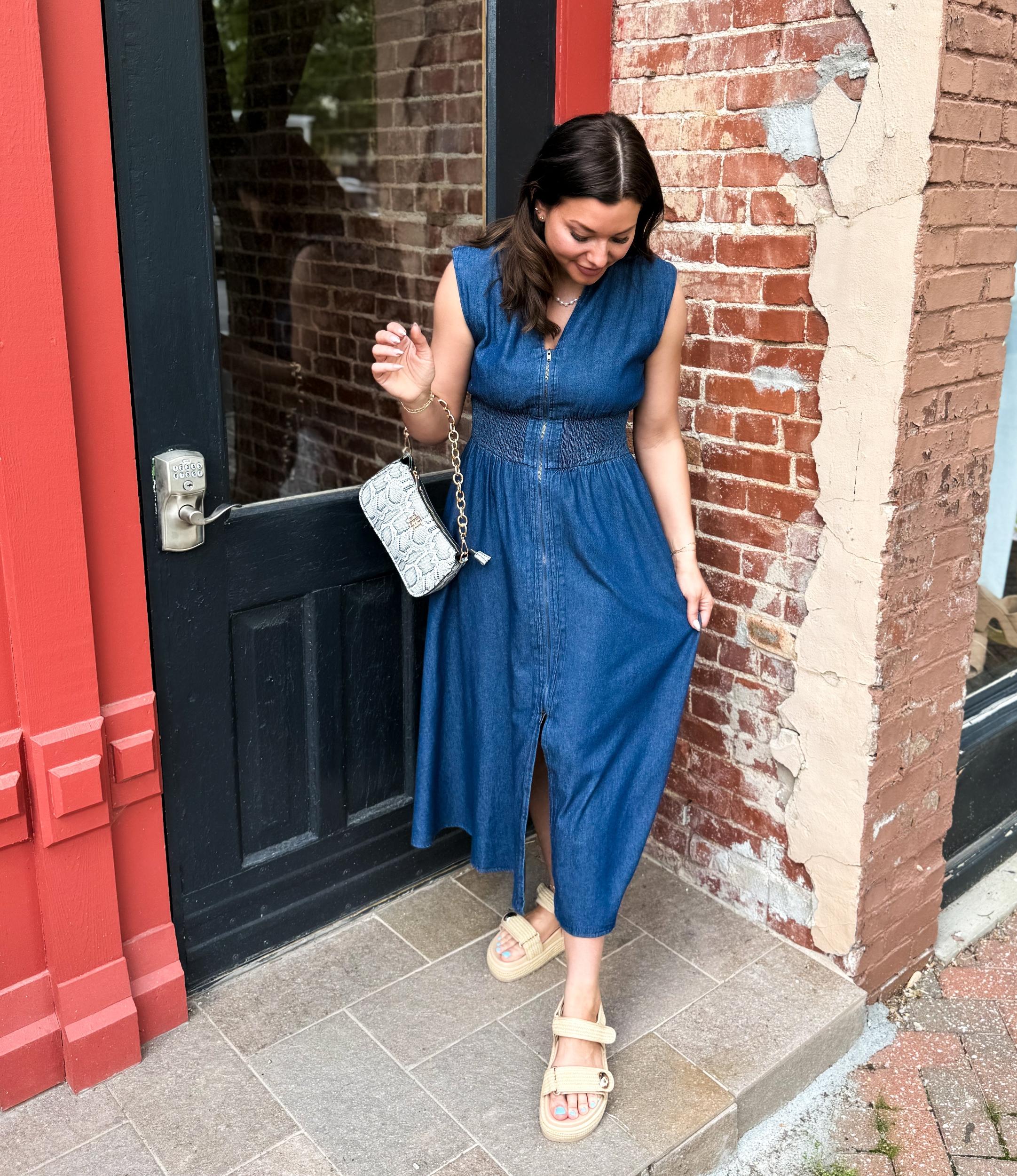 Everyday Denim Midi Dress Product Image