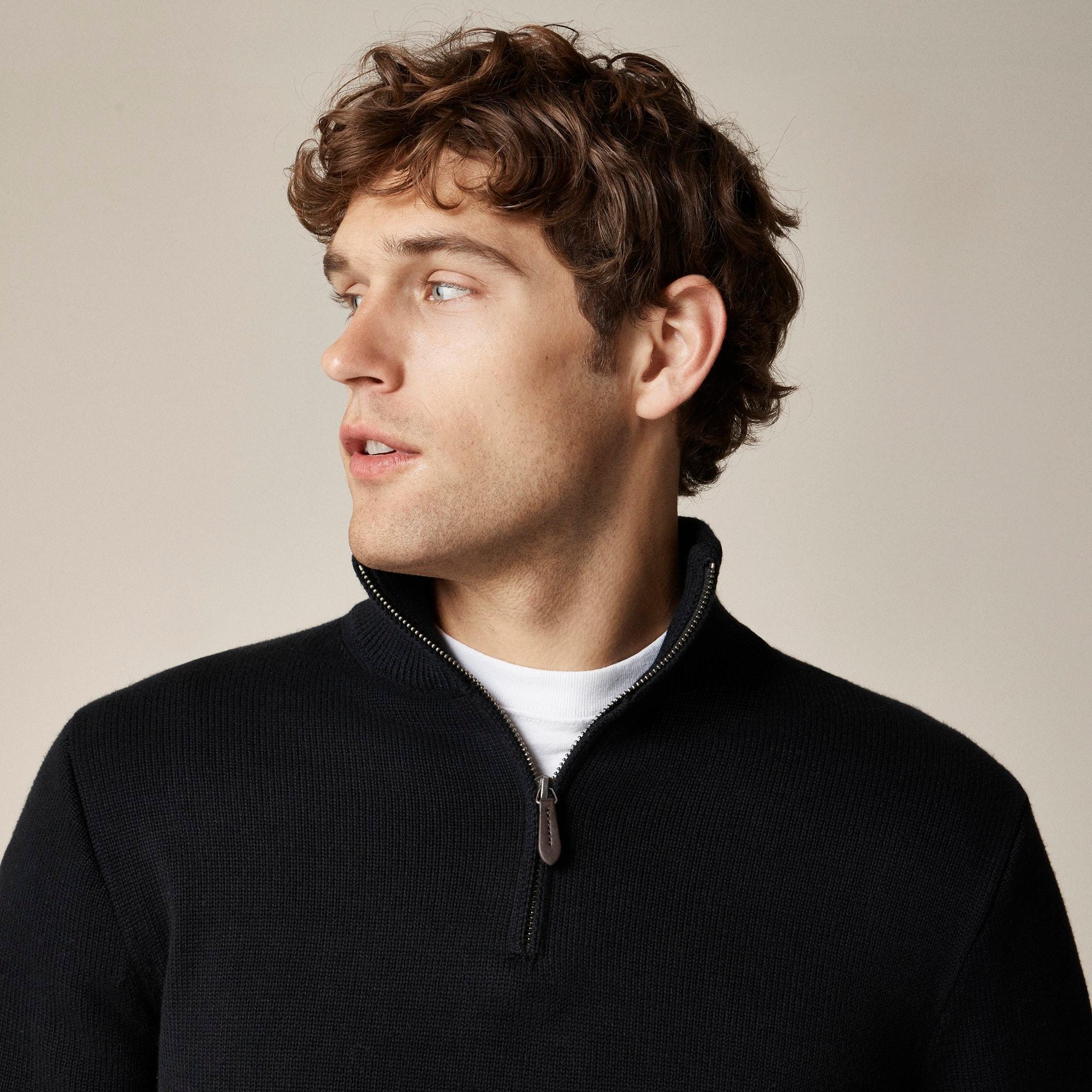 Heritage cotton half-zip sweater Product Image