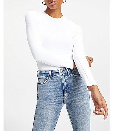 Womens Sculpting Crewneck Bodysuit | Ultra-Soft Matte Breathable Fabric | | Good American by Khlo Kardashian Product Image