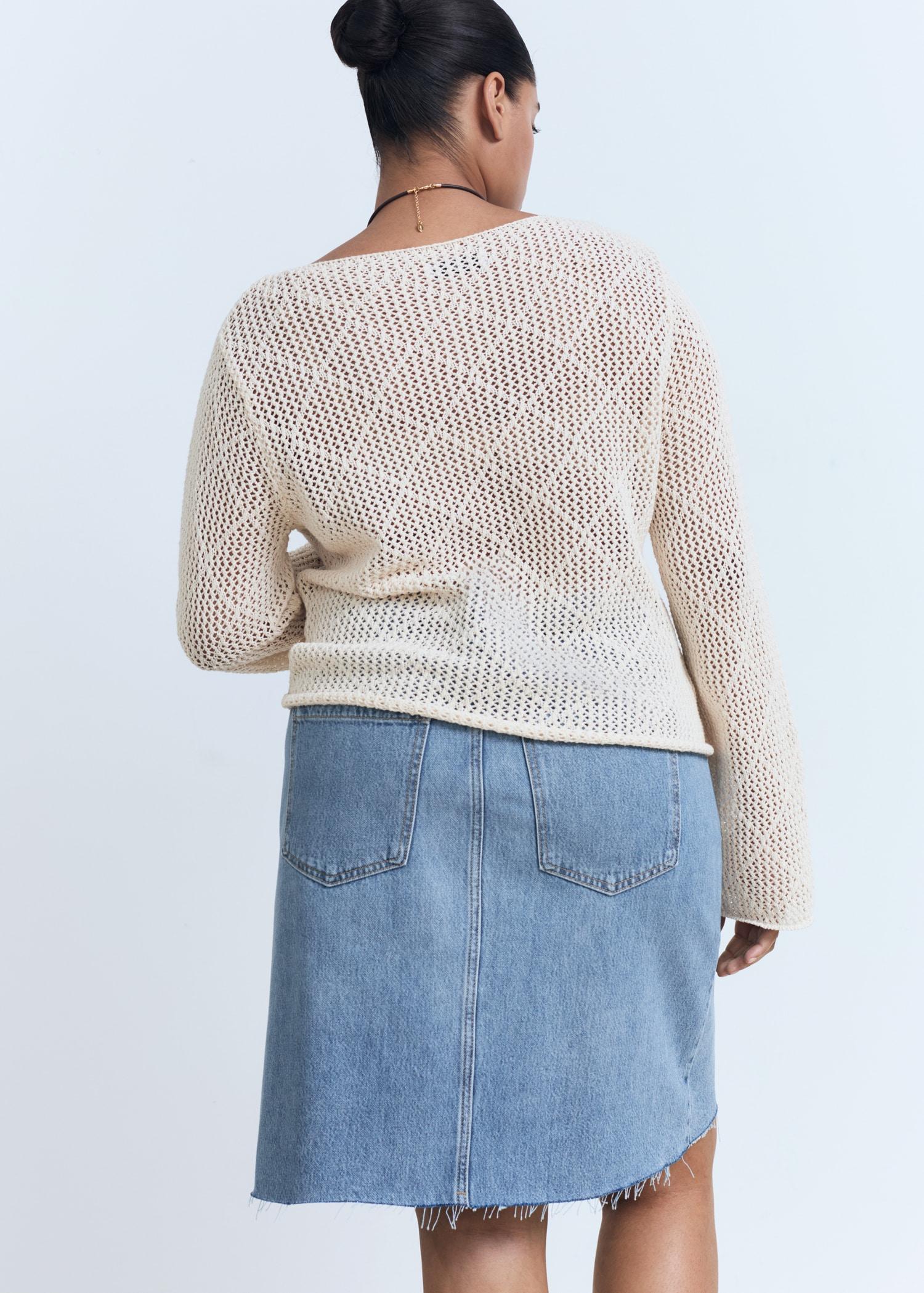 Denim midi-skirt - Women | MANGO USA Product Image