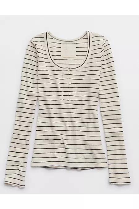Aerie Essential Henley Layering T-Shirt Women's Product Image