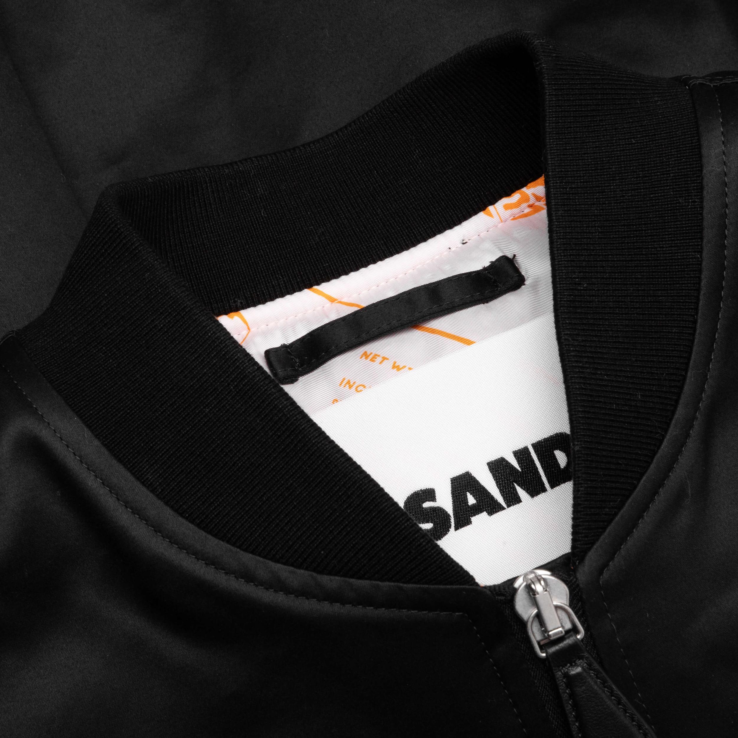 Oversized Bomber Jacket - Pitch Black Male Product Image