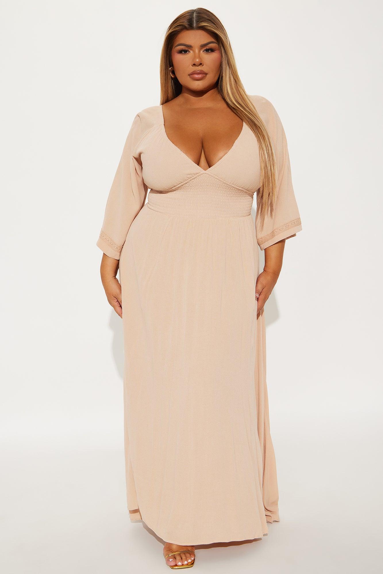 Sharon Flowy Maxi Dress - Taupe Product Image