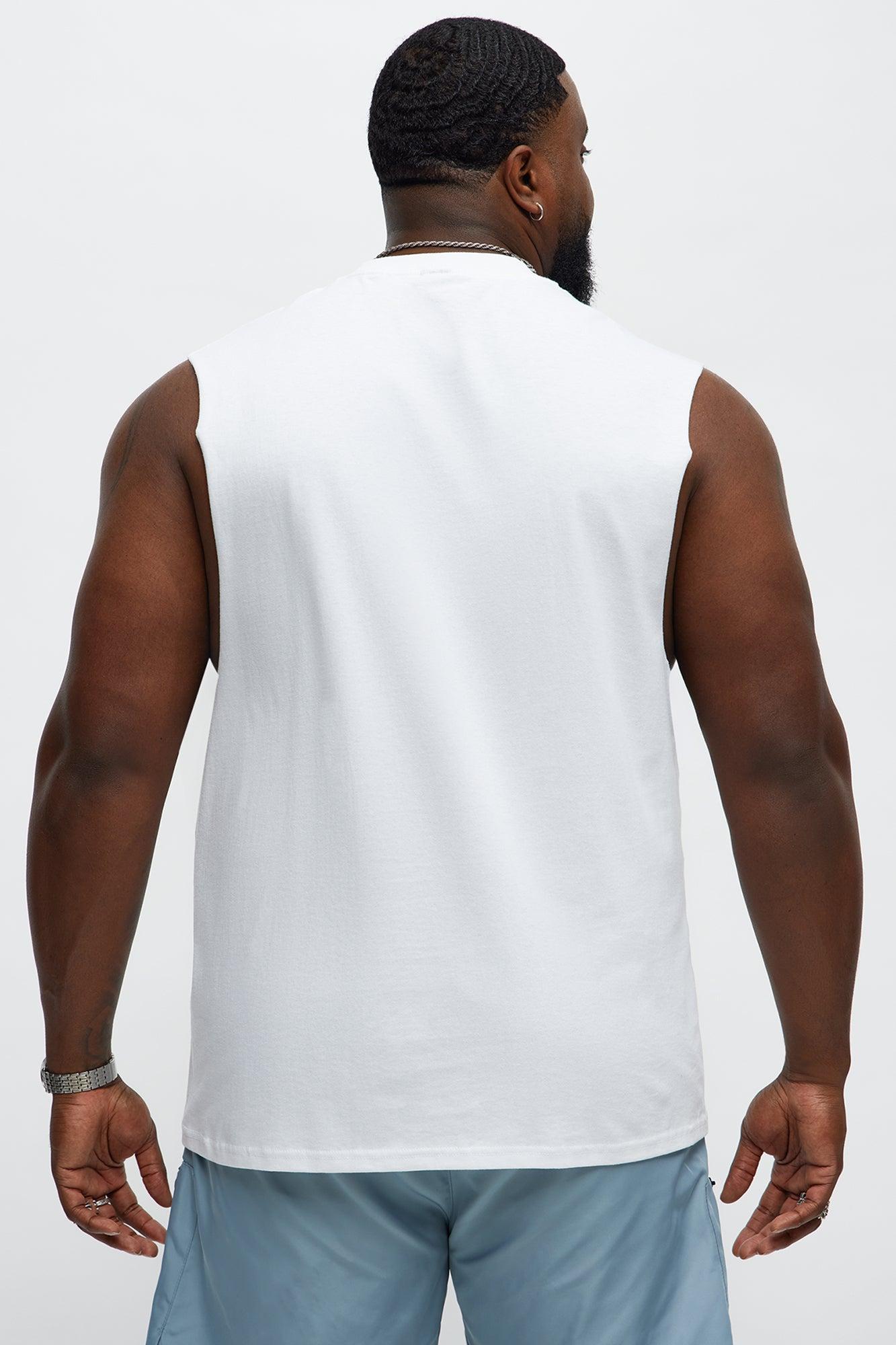 Limitless Bloom Muscle Tee - White Male Product Image