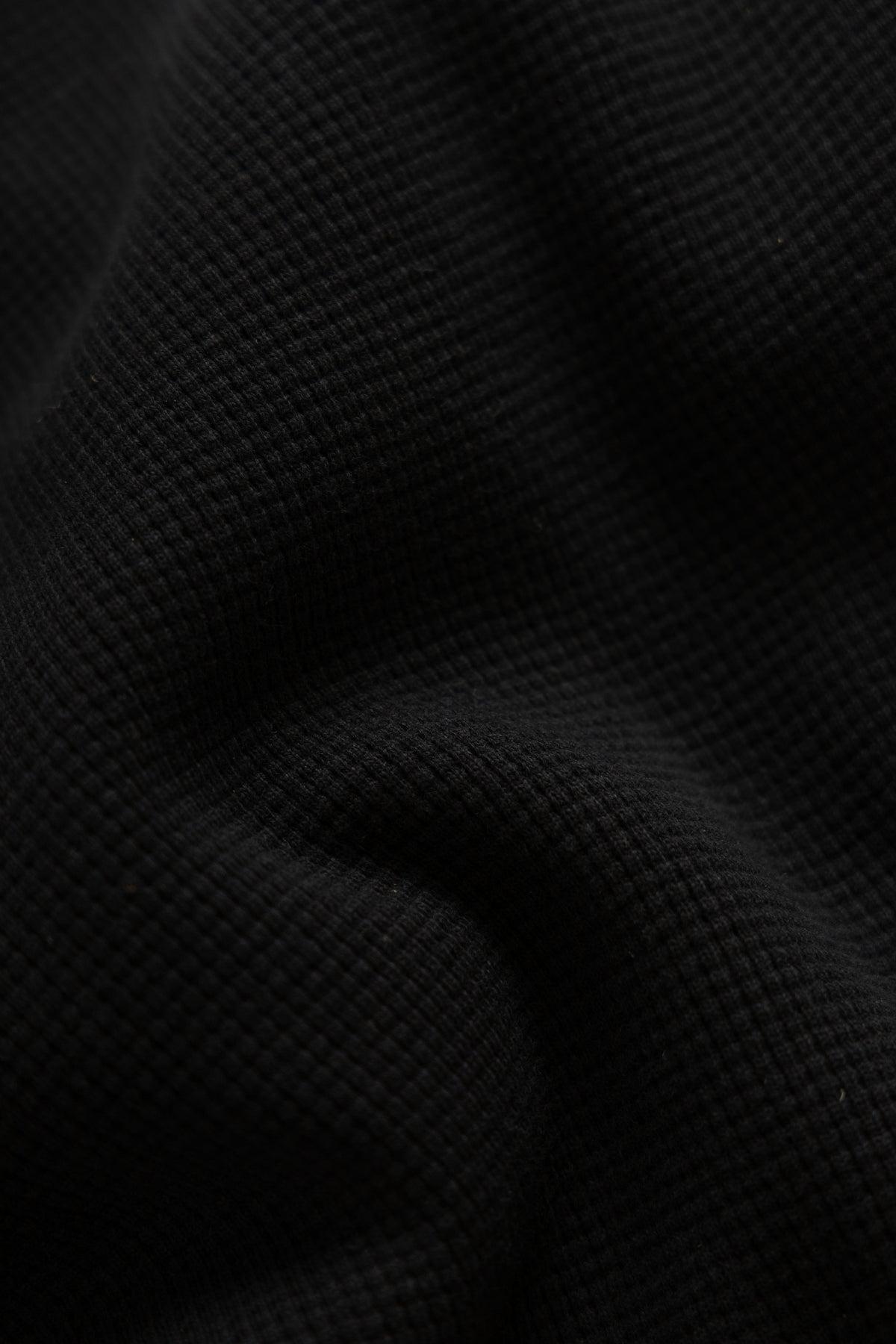 Non Stock MFG - Thermal Waffle Long Sleeve - Black Product Image