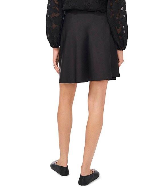 1. STATE Satin High Rise Bias Cut Flounce Mini Skirt Product Image