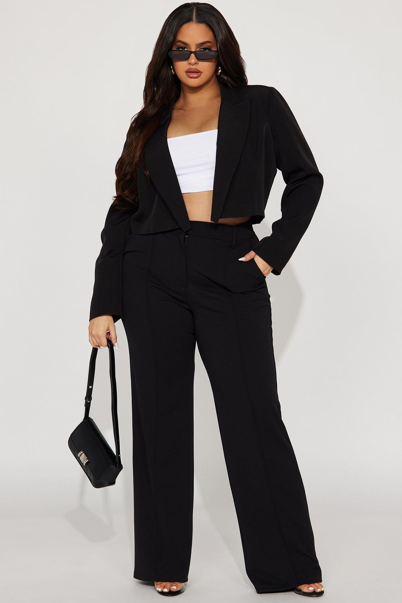 Business Plan Cropped Blazer - Black Product Image