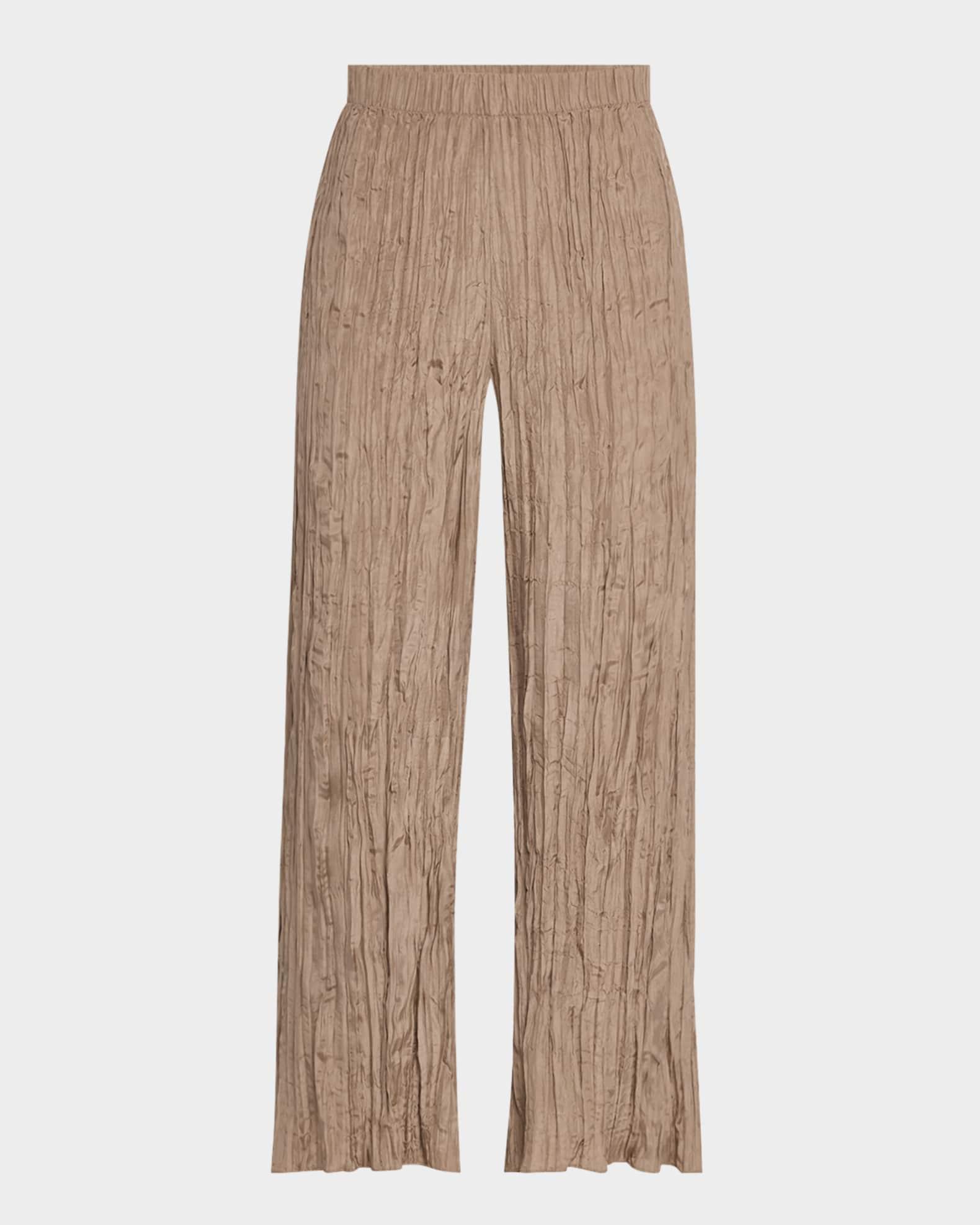 Cropped Crushed Silk Pants Product Image