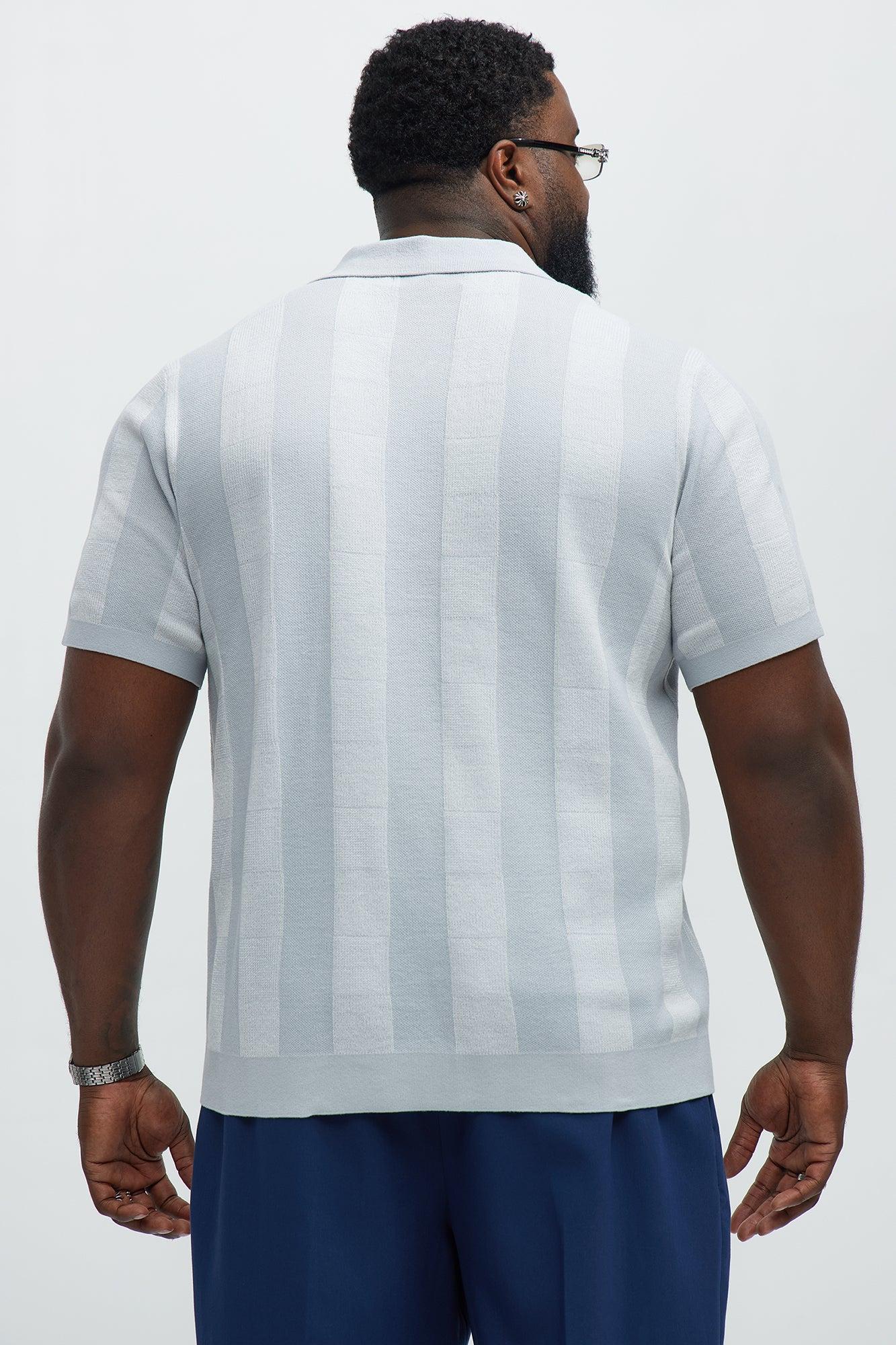 Sloane Knitted Sweater Polo - Grey/combo Product Image