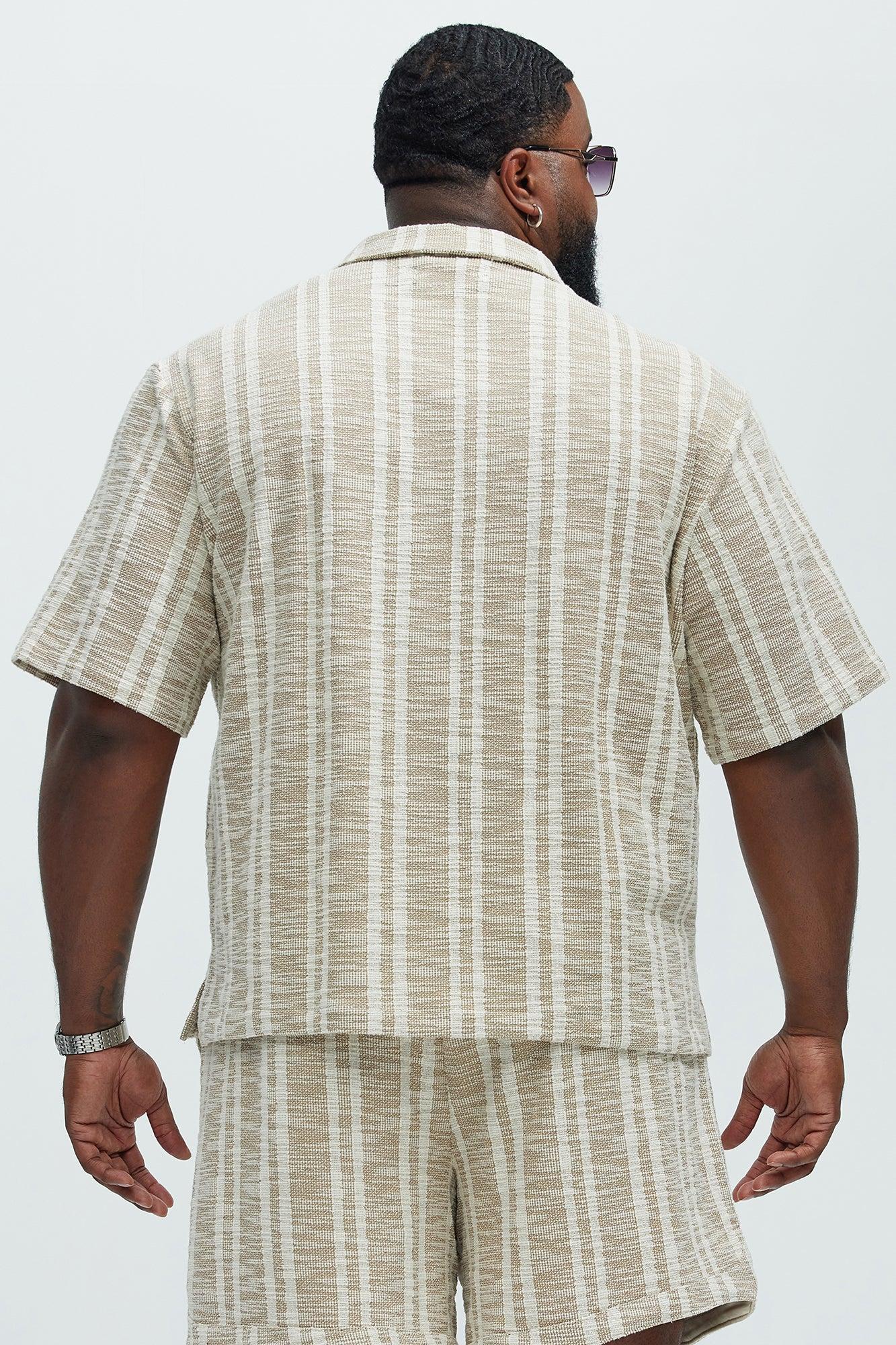 Kam Textured Shirt - Tan/Multi Product Image