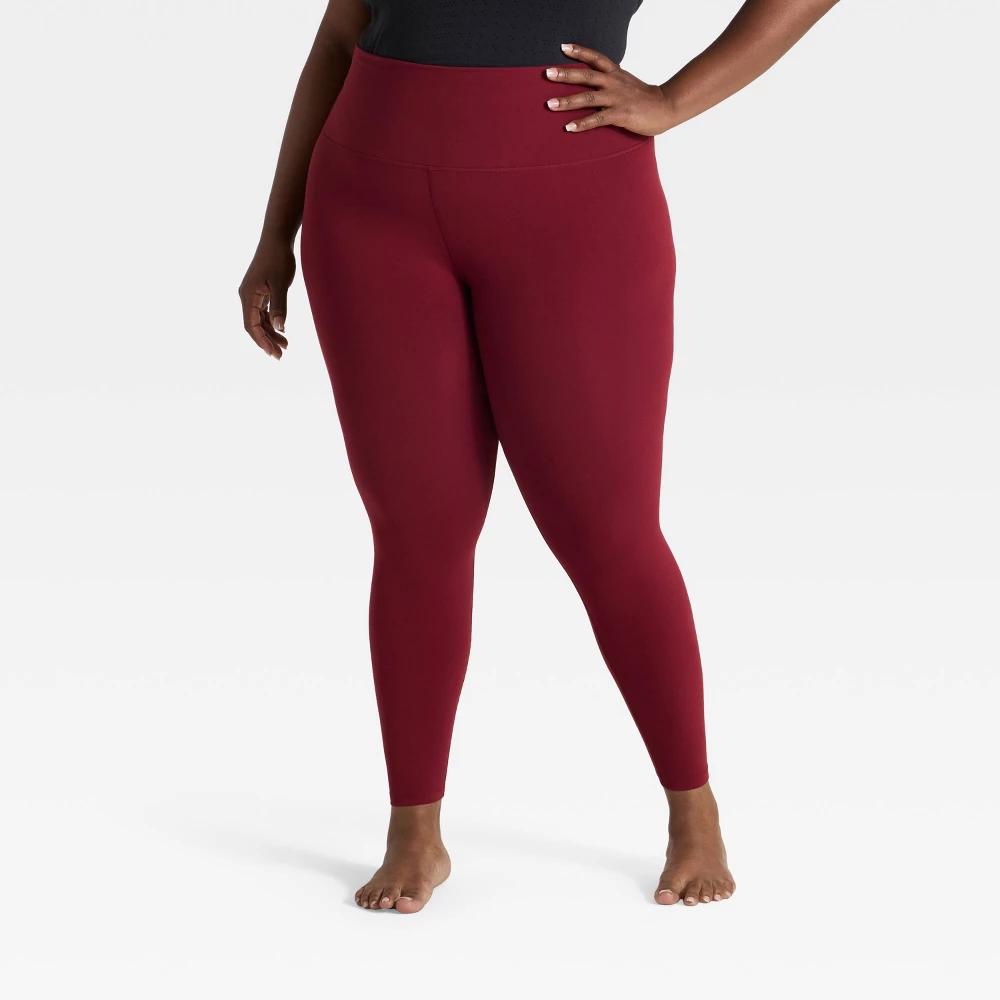 Women's Everyday Soft Ultra High-Rise 7/8 Leggings - All In Motion™ Maroon 1X Product Image