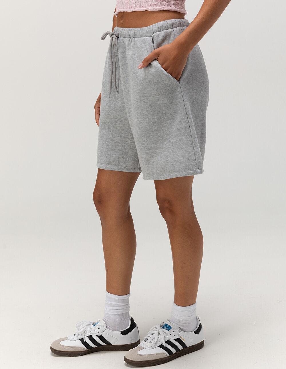 TILLYS Womens Sweat Jorts - HEATHER GRAY Product Image