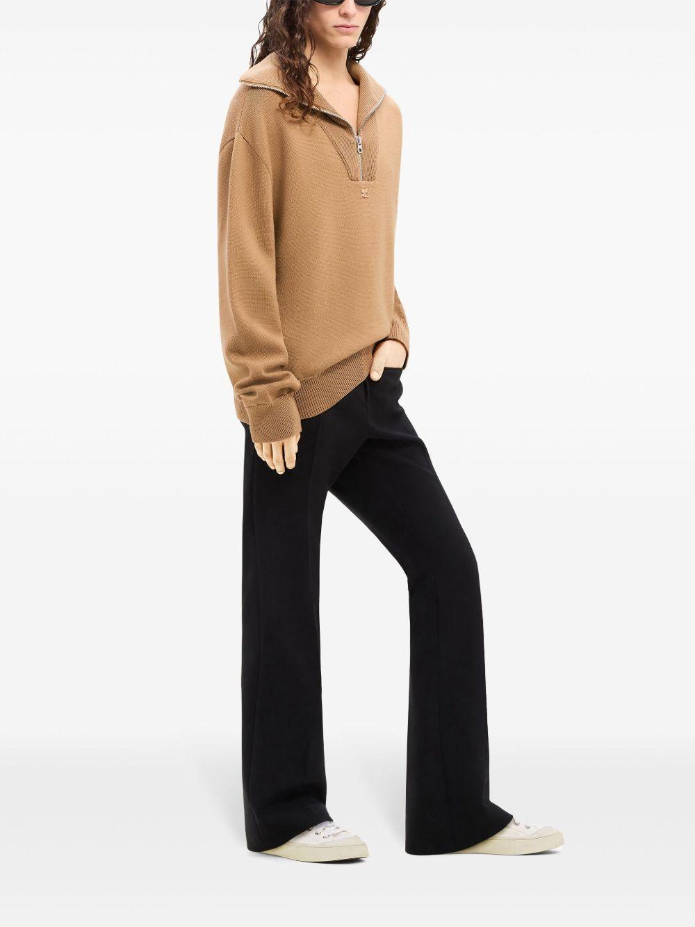 logo-embroidered wool sweater Product Image