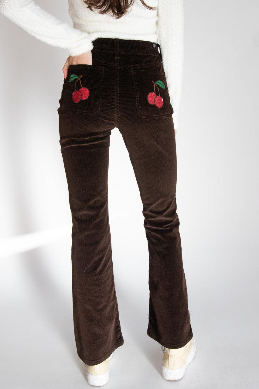 Pocket Applique Corduroy Flares Product Image