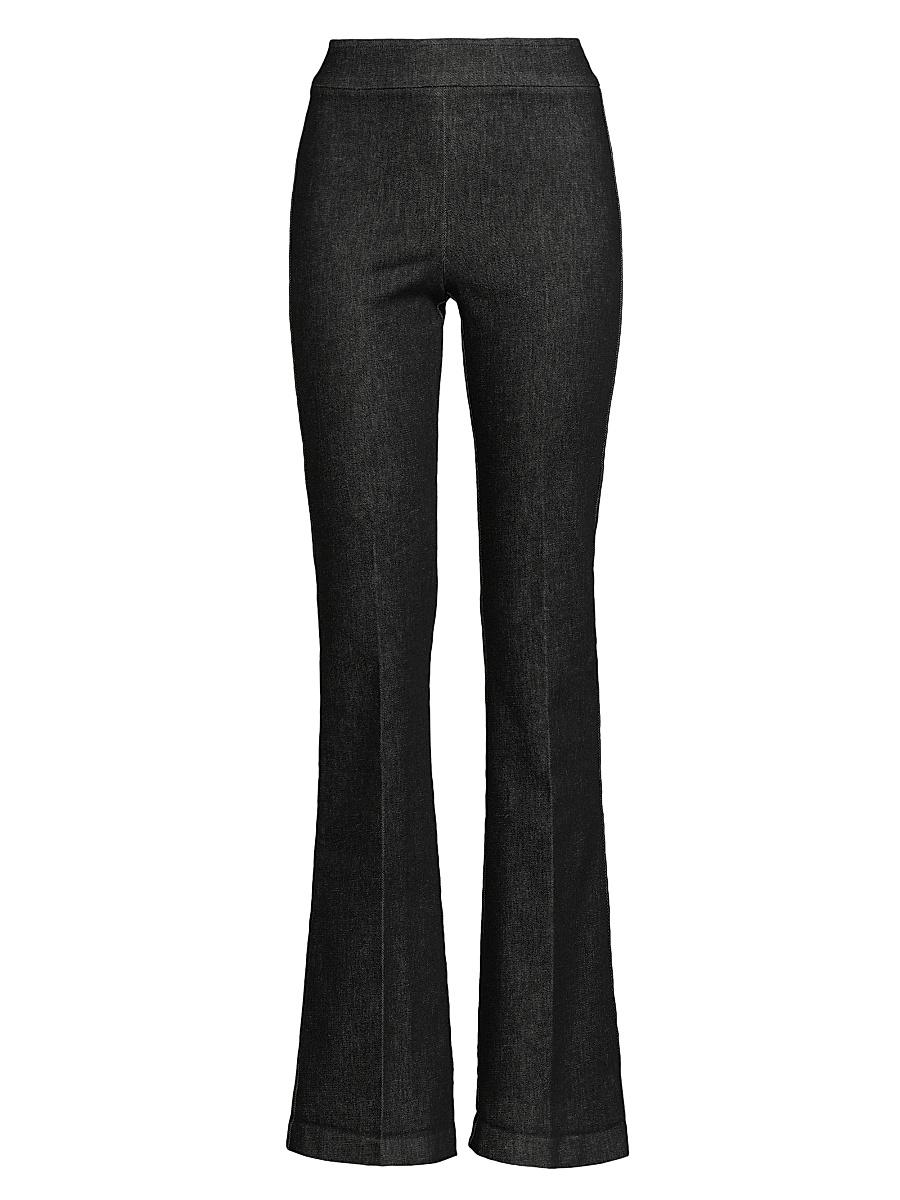 Womens Stretch-Cotton Flared Pants Product Image