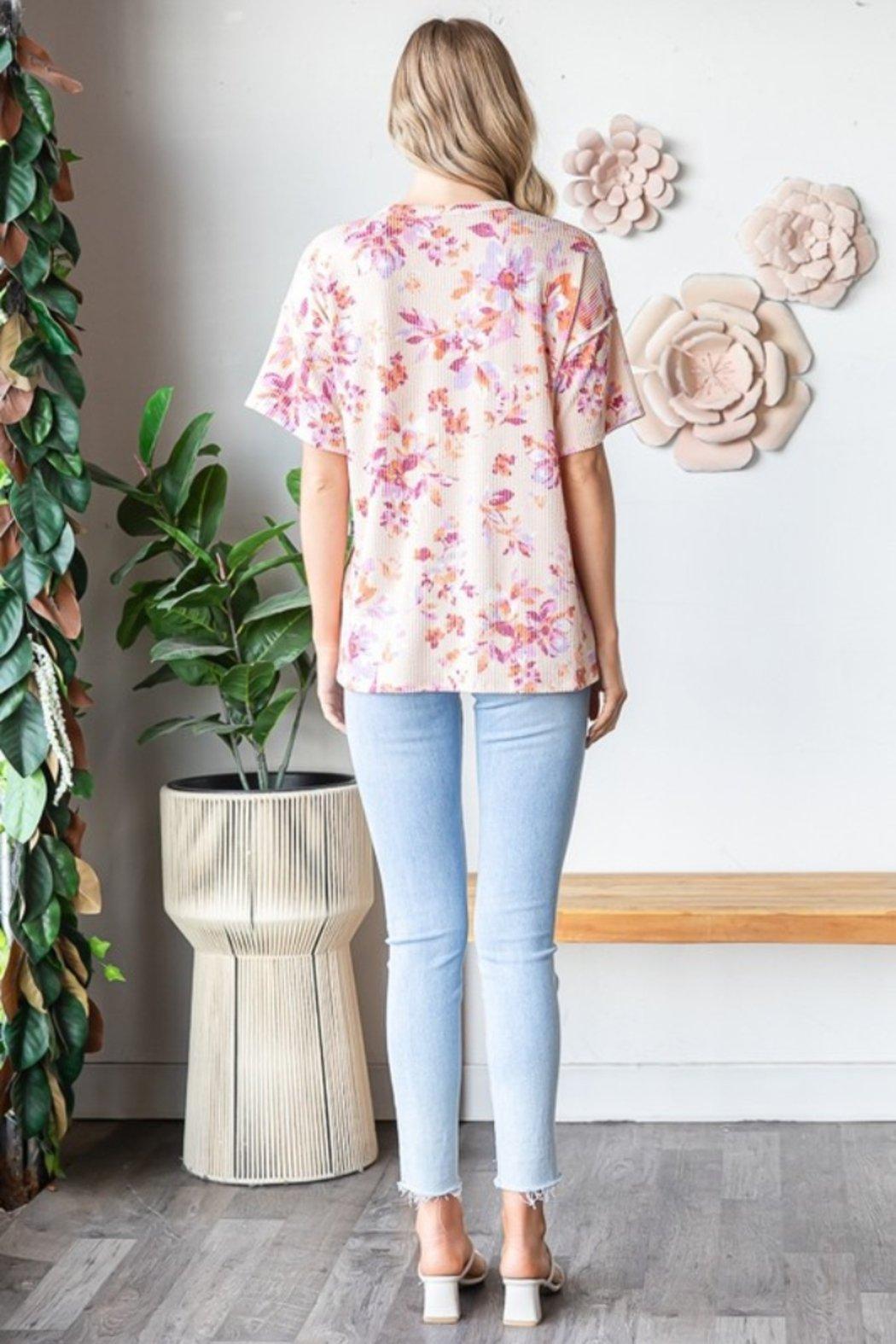 Floral Urban Ribb Top Product Image