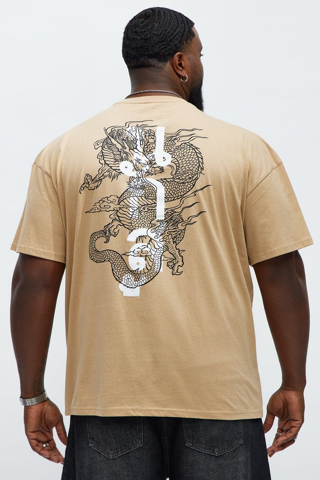 Dragon Protector Short Sleeve Tee - Tan Male Product Image