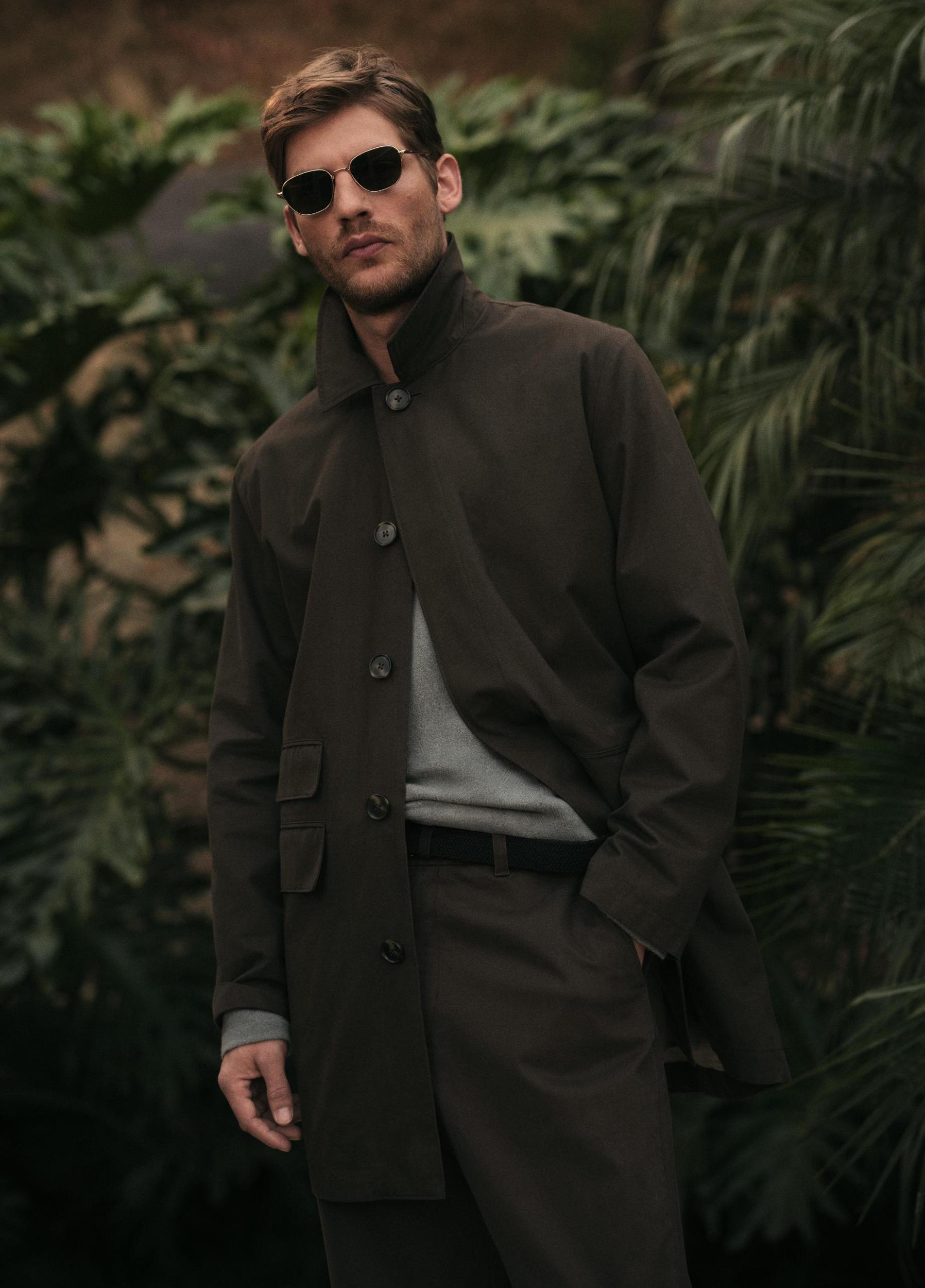 Lightweight Italian Cotton Car Coat Product Image