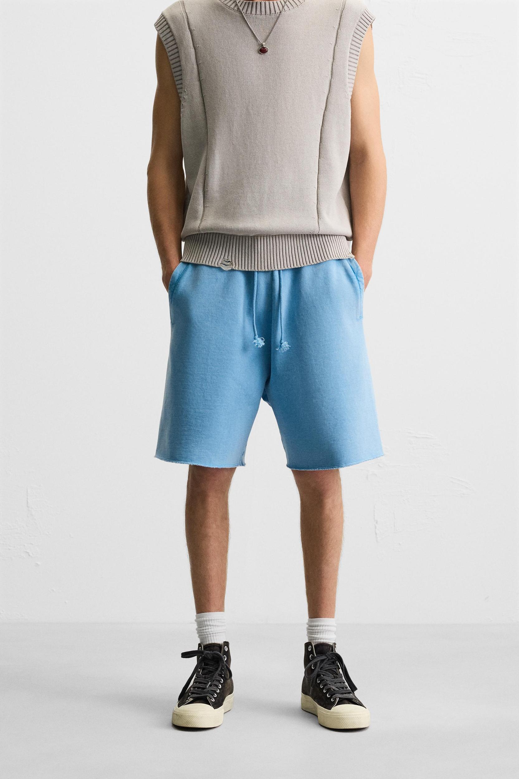 WASHED RELAXED FIT JOGGER SHORTS Product Image