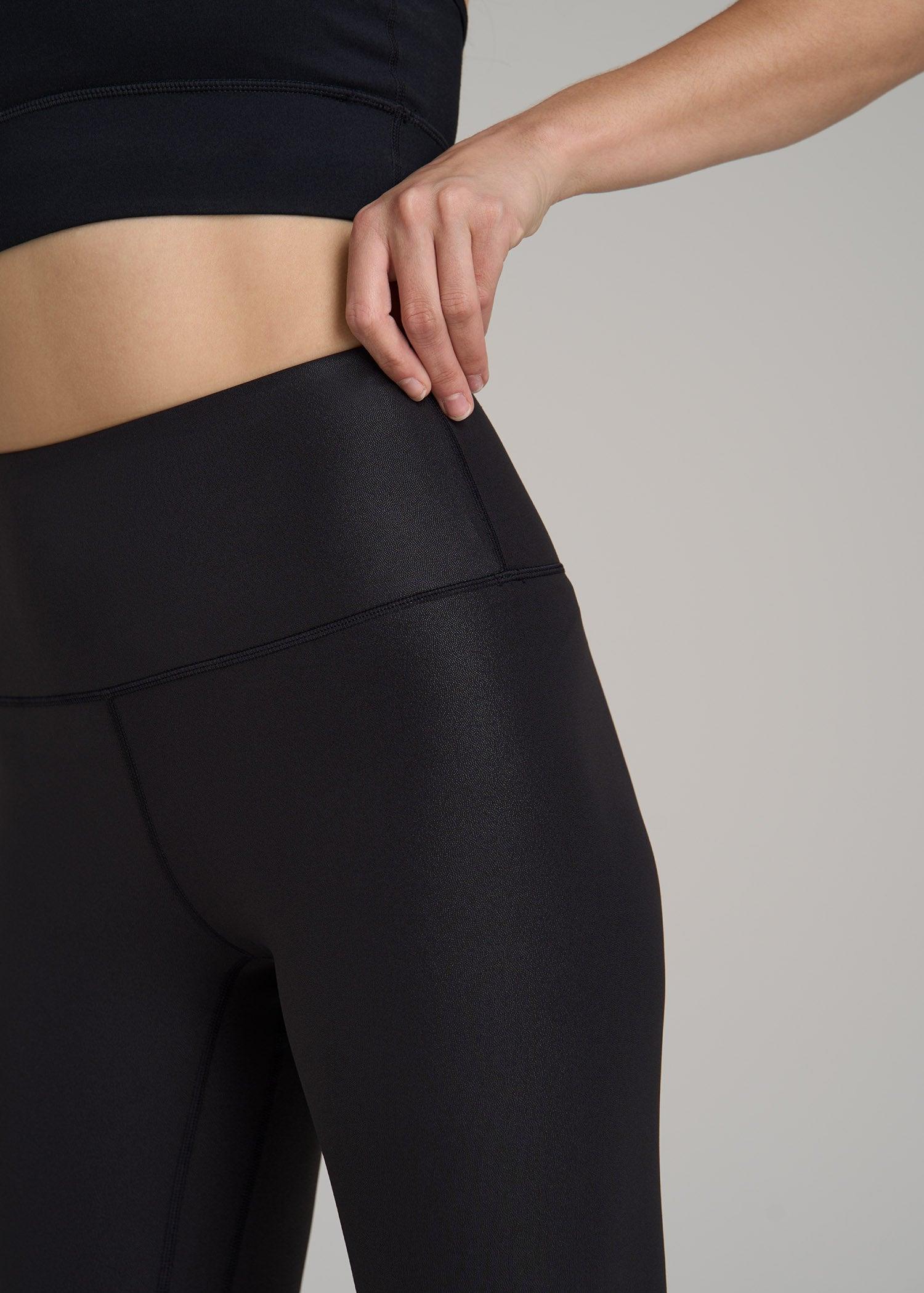 Balance High-Rise Leggings for Tall Women in Black Shine Female Product Image