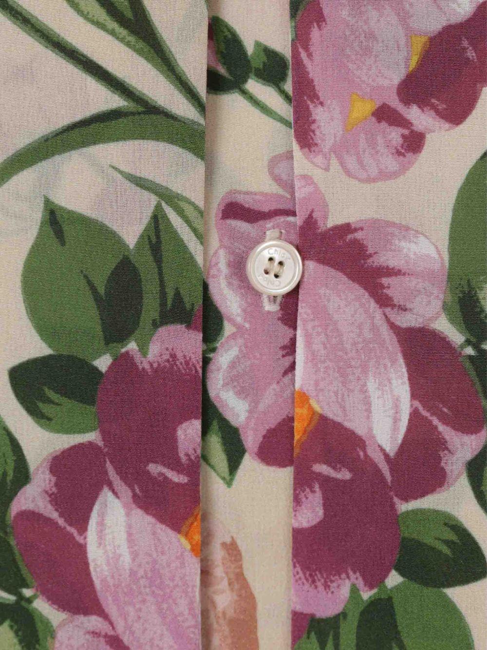 floral-print tie-neck blouse Product Image