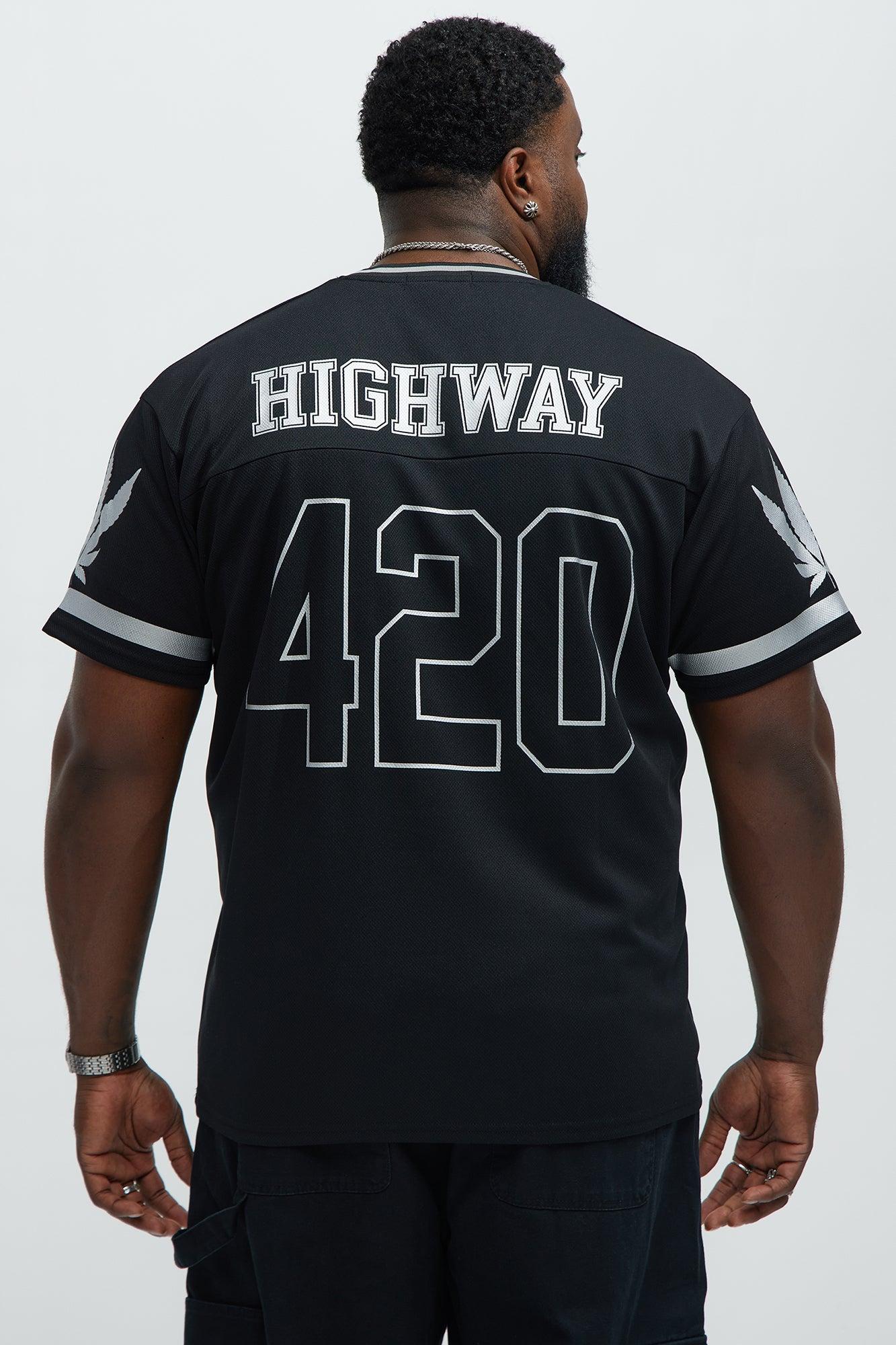 420 Mesh Football Jersey - Black Product Image