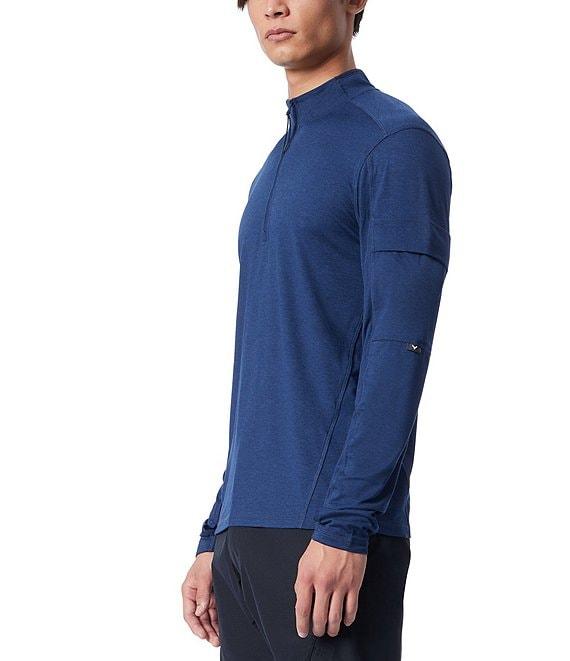 Cross Eyed Moose Celestial Partial-Zip Long Sleeve Performance Biker T-Shirt Product Image