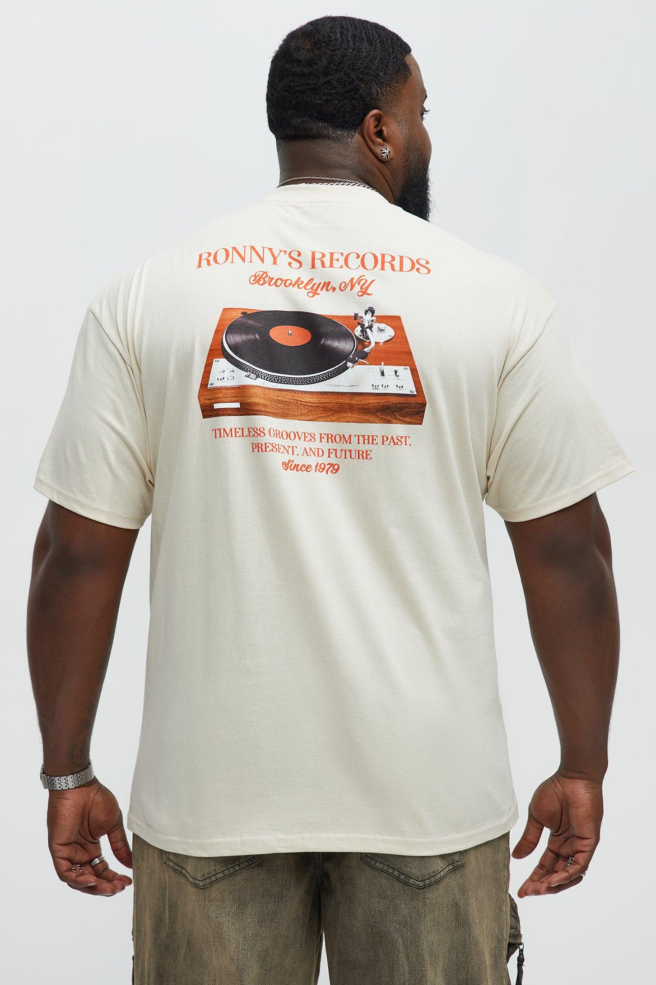 Ronny's Records NYC Short Sleeve Tee - Cream Male Product Image