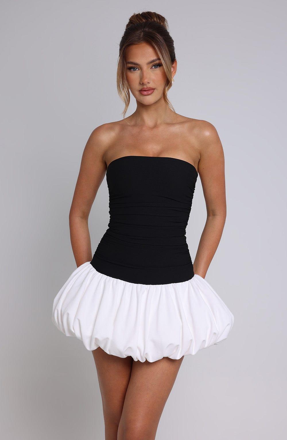 Gemma Mini Dress - Black/White Product Image