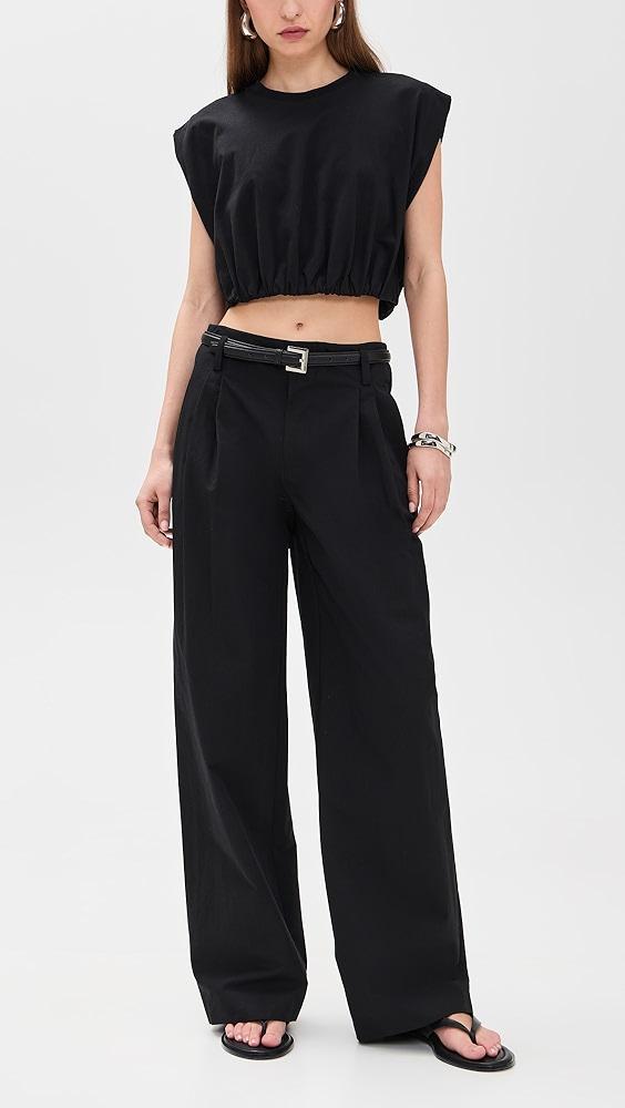 Vince High Rise Pleated Wide Leg Trousers | Shopbop Product Image