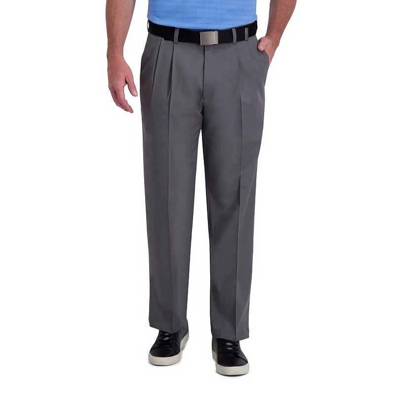 Men's Haggar® Cool Right® Performance Flex Classic-Fit Pleated Pants,  Product Image