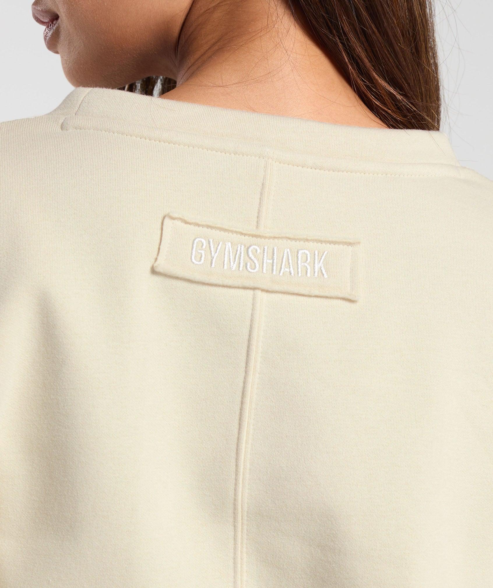 Gymshark Fleece Oversized Sweatshirt - Ecru White Female Product Image