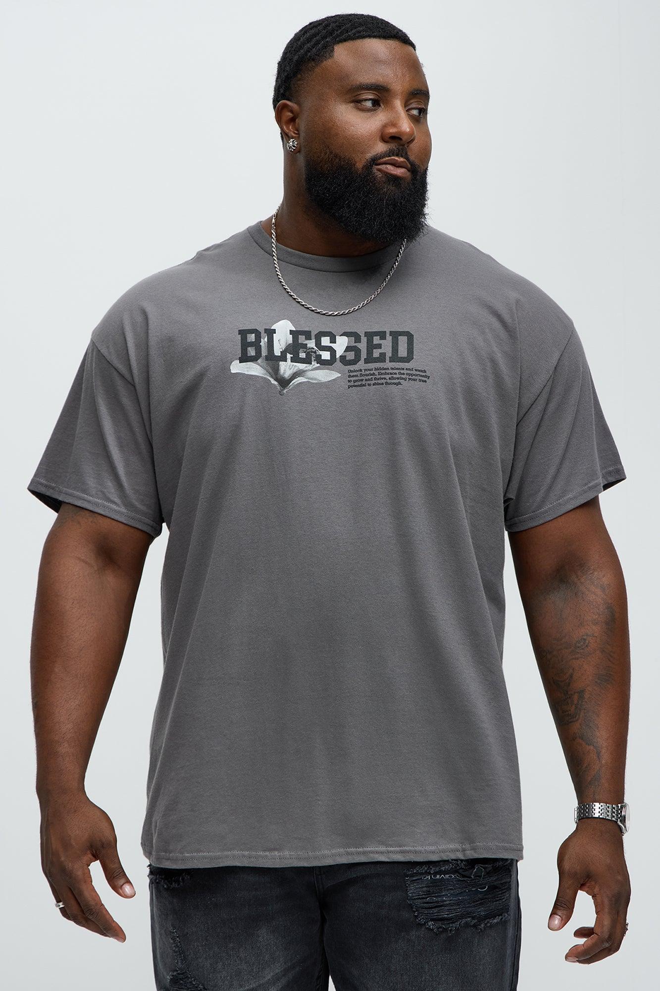 Blessed And Growing Short Sleeve Tee - Charcoal Male Product Image