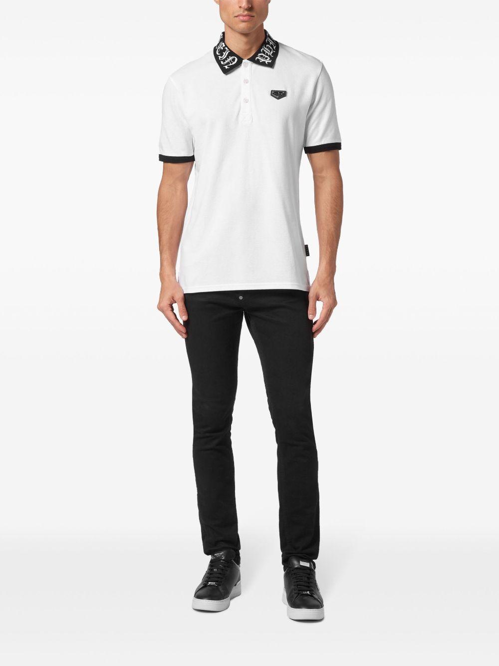 logo-plaque cotton polo shirt Product Image