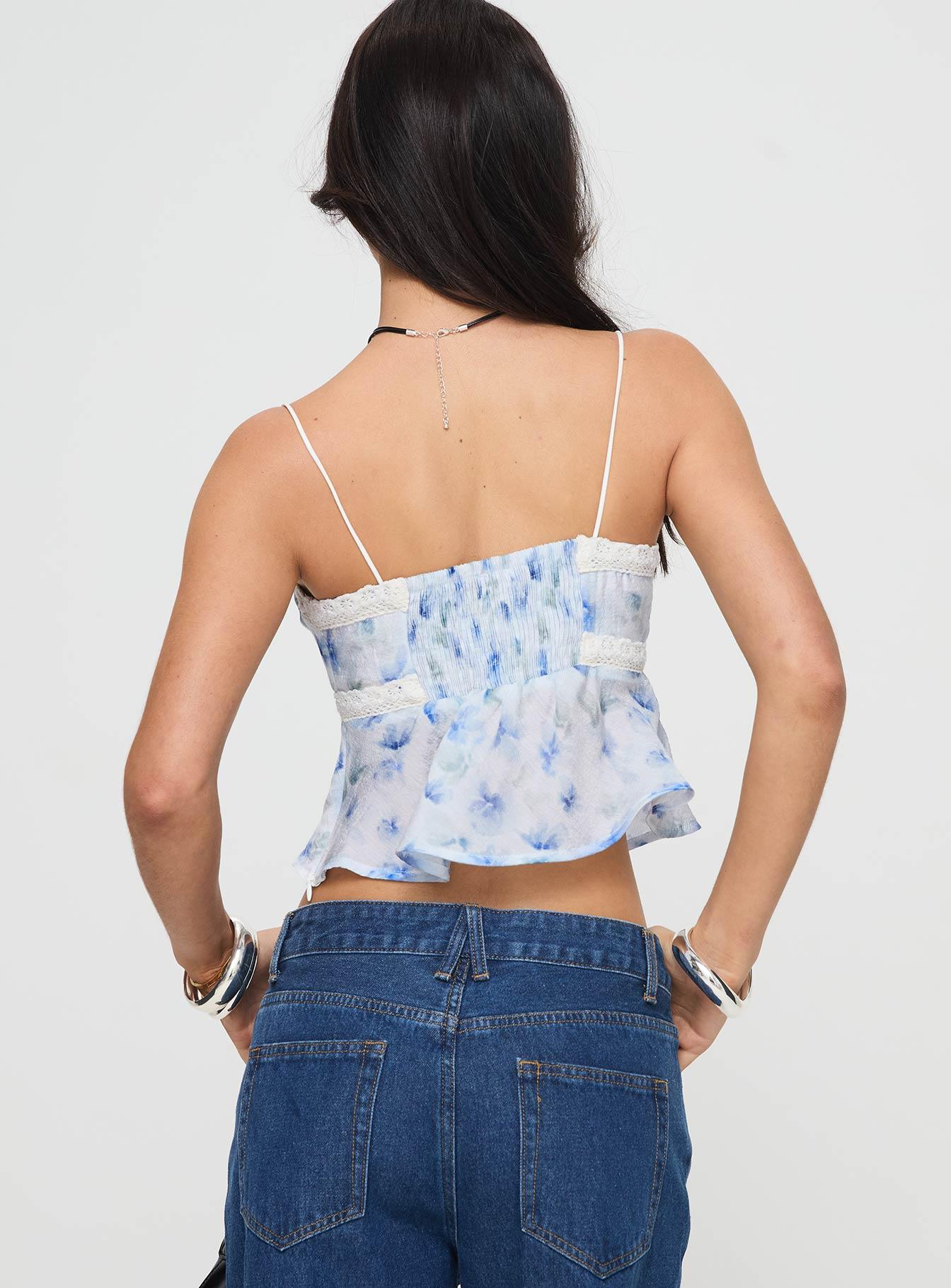 Karta Top White / Blue Product Image