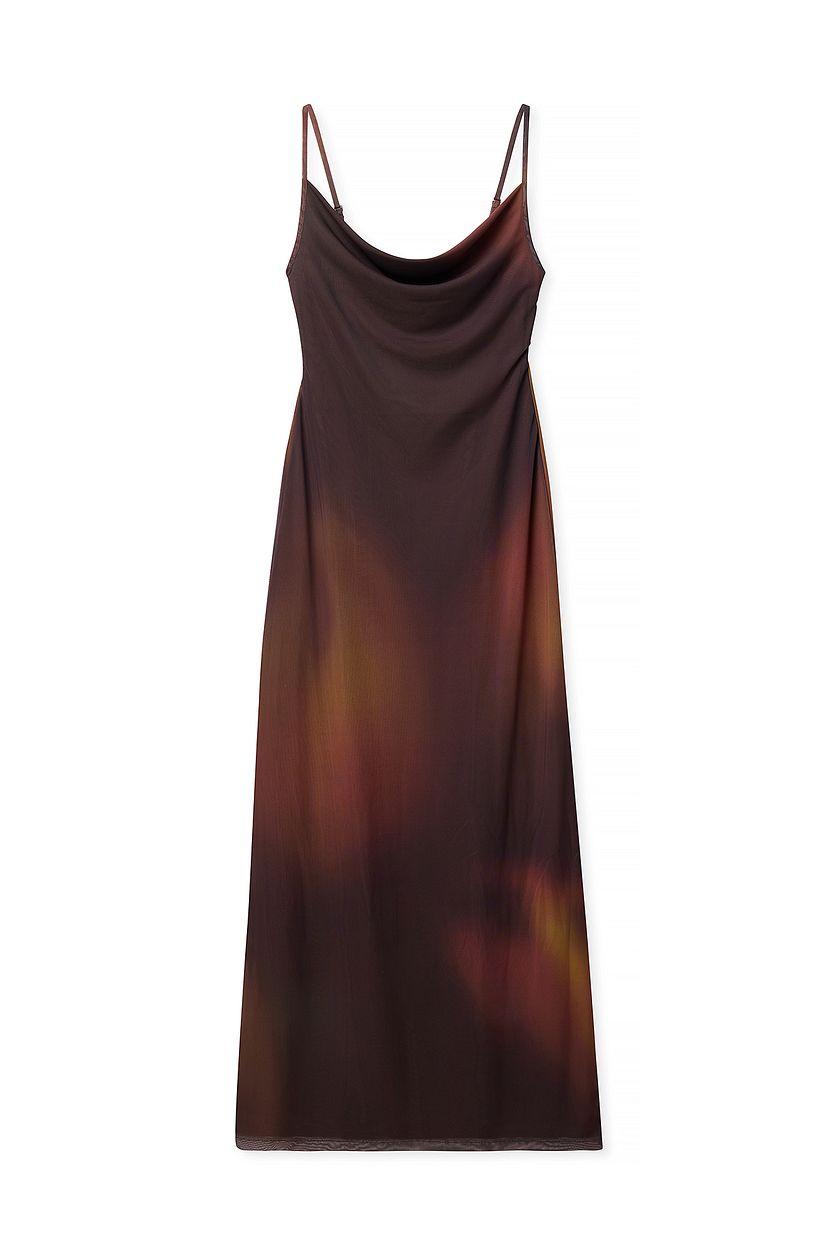 Waterfall Mesh Maxi Dress Product Image