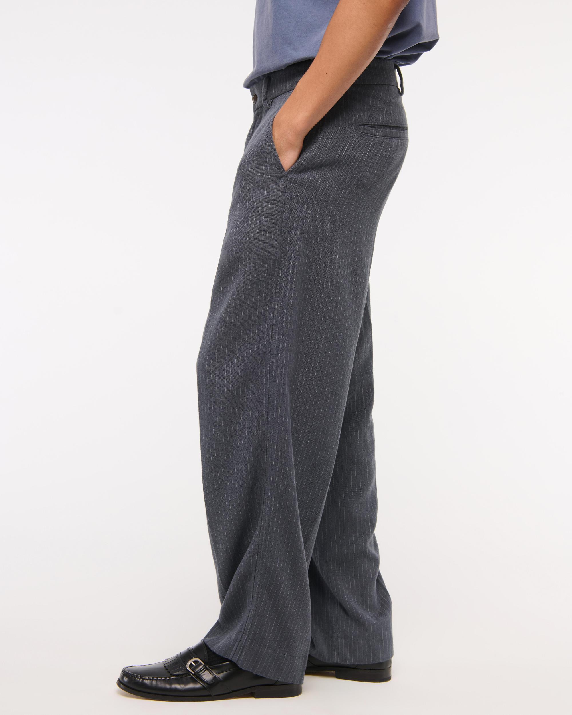 Baggy Tailored Linen-Blend Trouser Product Image