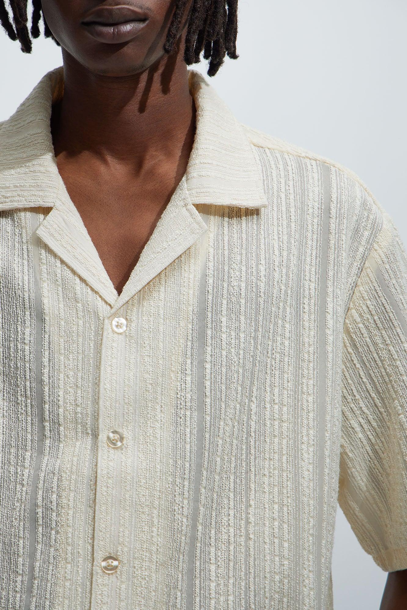 Telford Textured Shirt - Off White Product Image