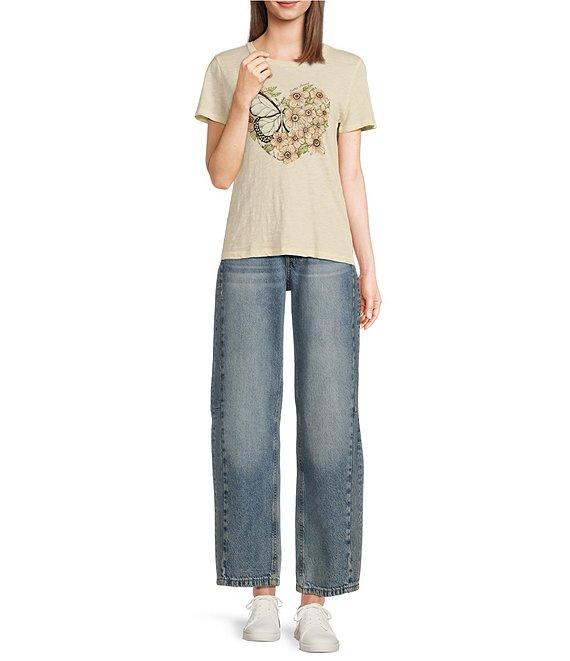 Lucky Brand Butterfly Heart Classic Crew Neck Short Sleeve Tee Product Image