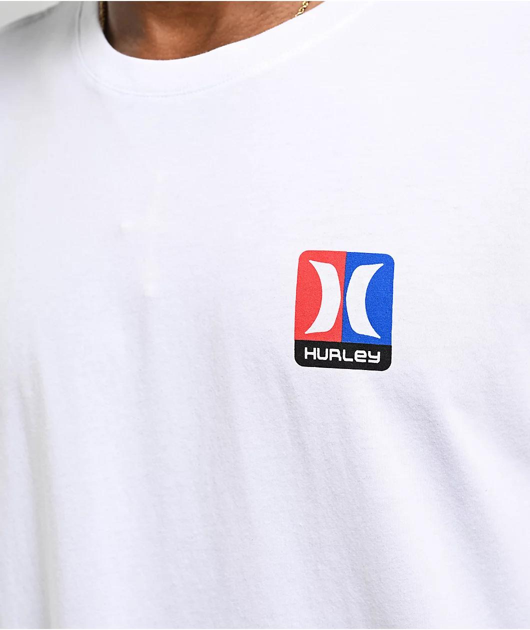 Hurley Split Icon White T-Shirt Product Image