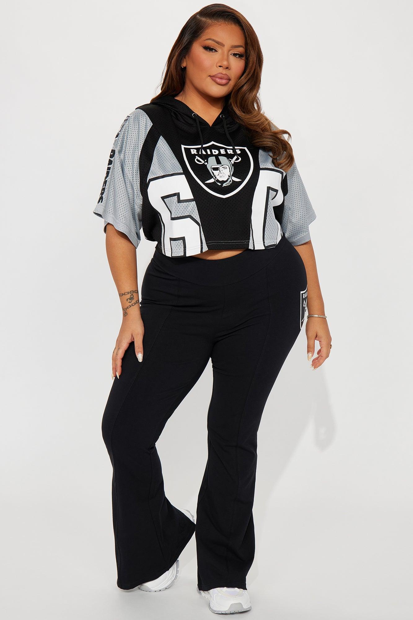 Raiders Cropped Mesh Top - Black Female Product Image