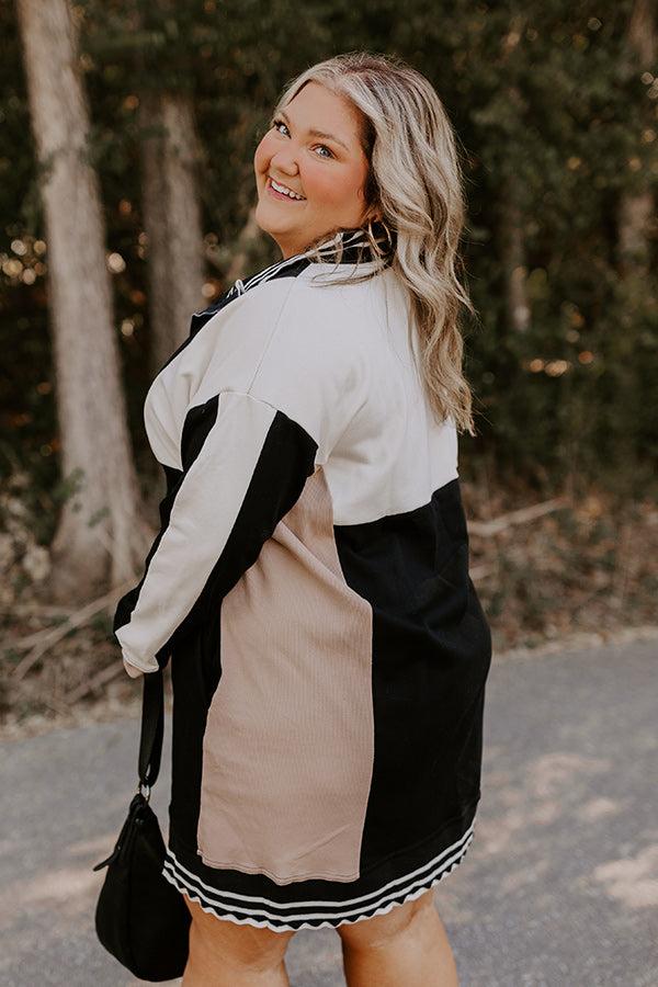 Casual Couture Color Block Mini Dress Curves Product Image