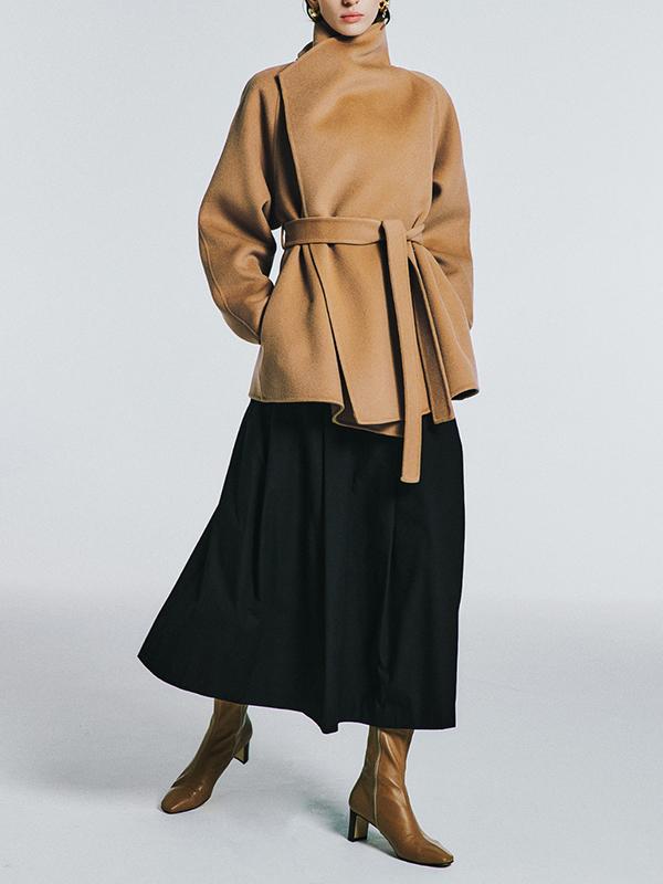 A-Line Loose Solid Color Skirts Bottoms Product Image