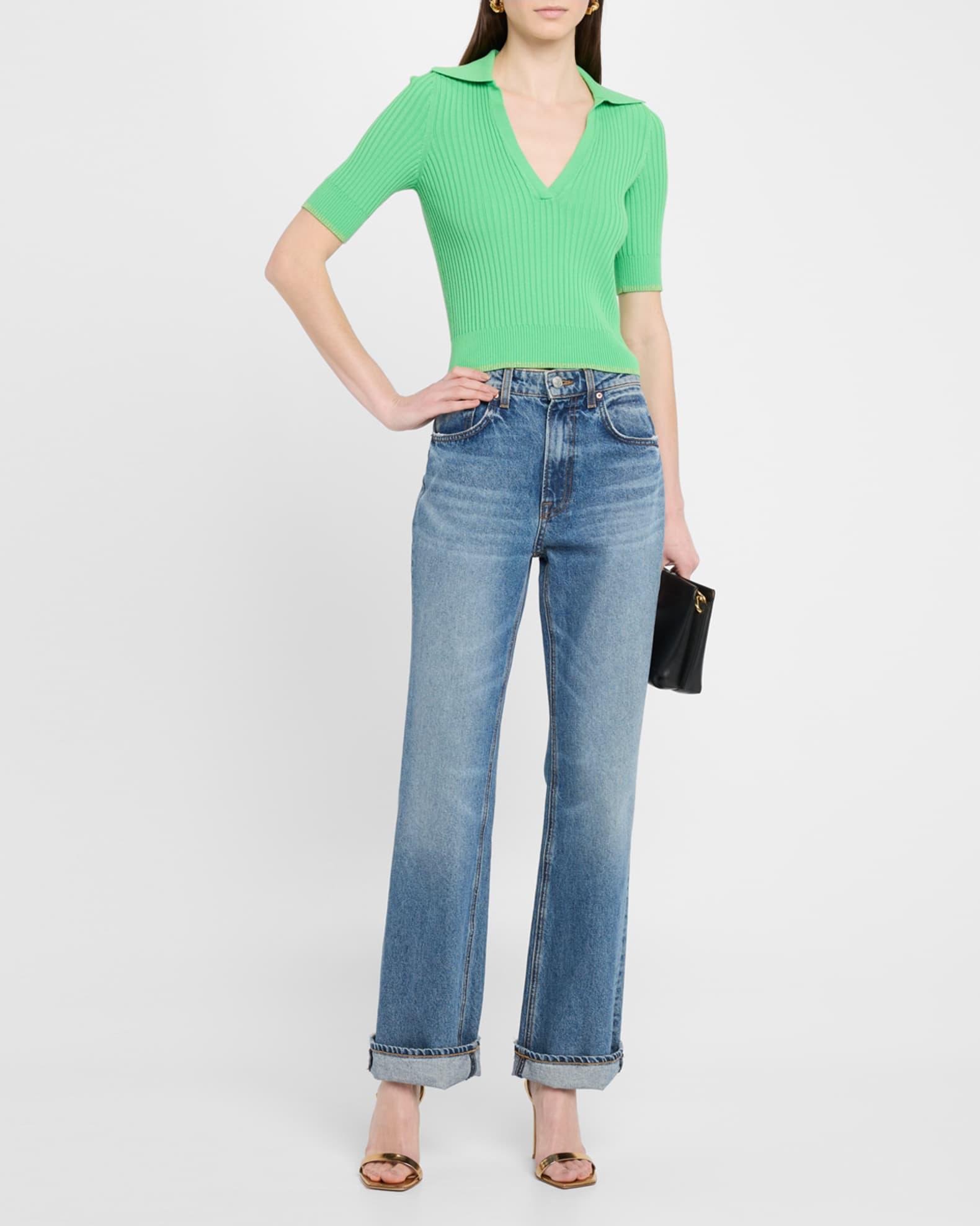 Kelly Ribbed Short-Sleeve Sweater Product Image